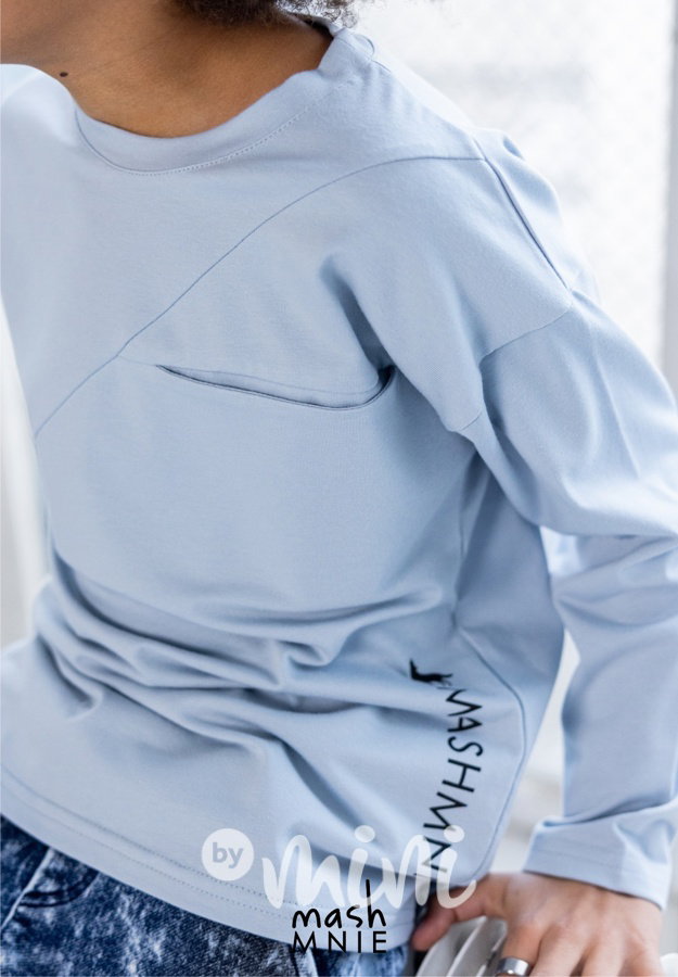 Longsleeve triko WOLF SOUL blue *MashMnie*