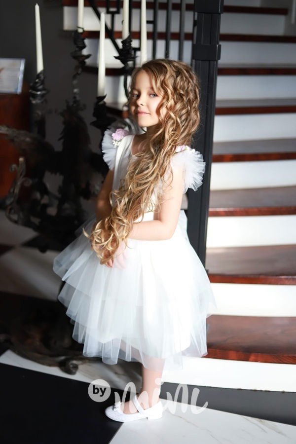 Luxusní bílé šaty pro družičky Roses
