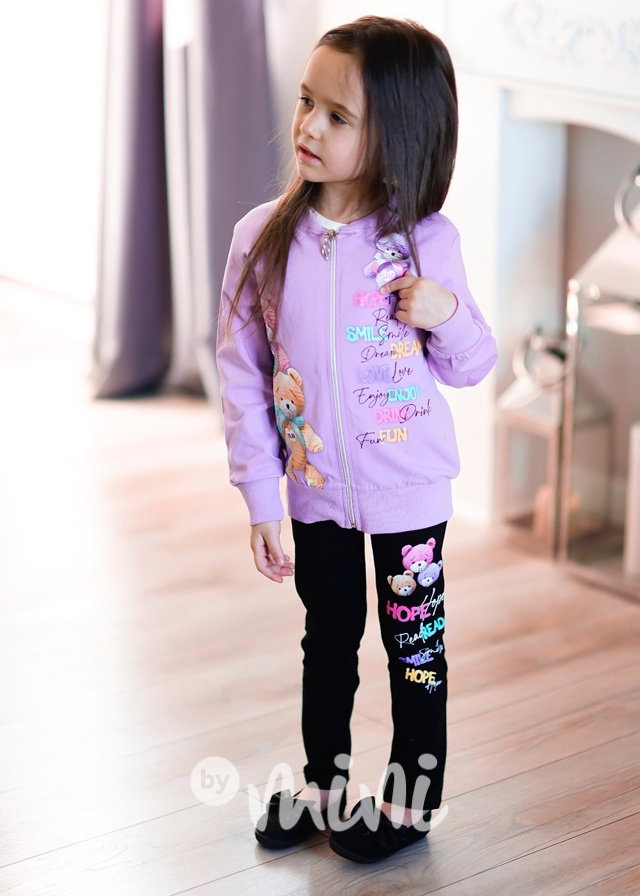 Teddies 3-dílný set lila