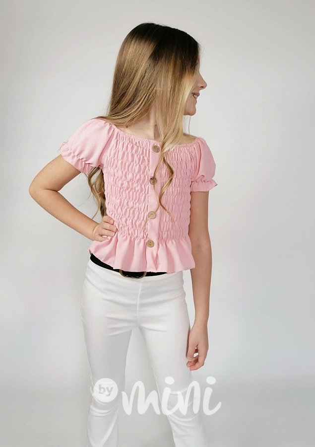 Růžový stretch top