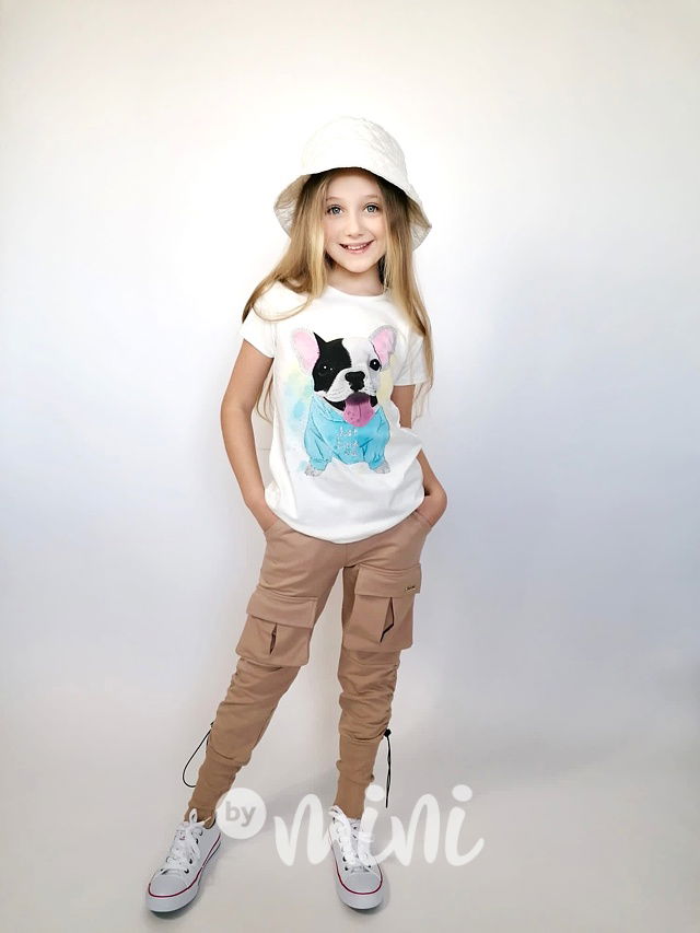 Béžové kapsáče s širokým nápletem