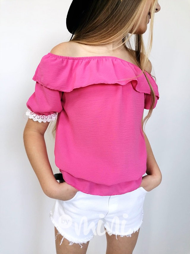 Hispánská letní blůzka pink