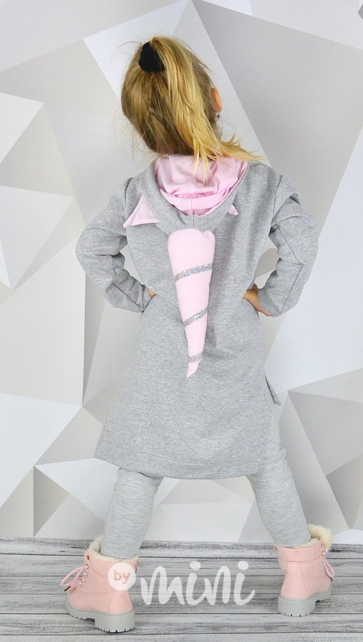 Jednorožec mikina šedá