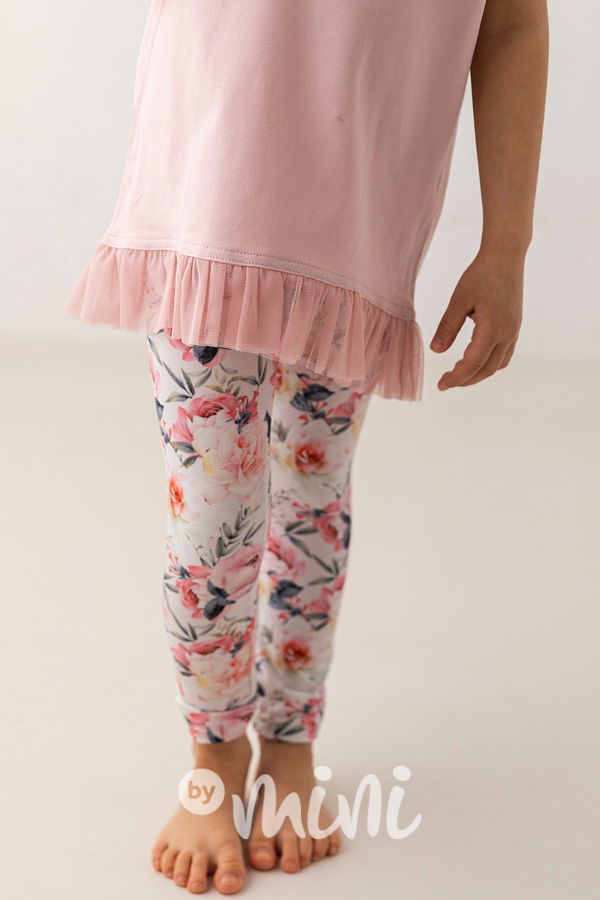 Lily tunika s tylem - pudrová