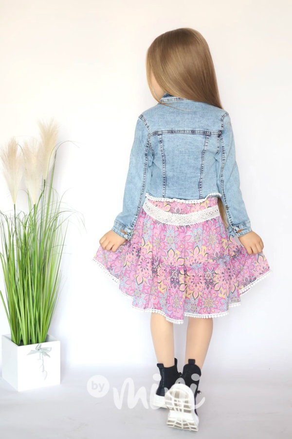 Boho šaty + jeans bunda