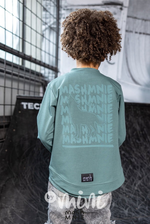 Wolf bomber mikina mint *MashMnie*