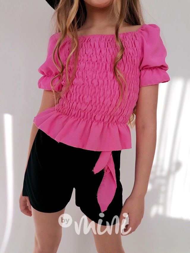 Růžová blůzka + šortky