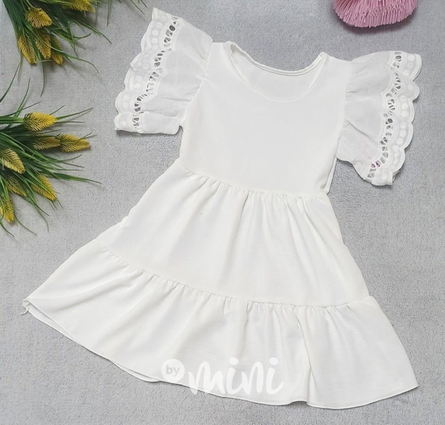 Romantic šaty s krajkovými rukávy white