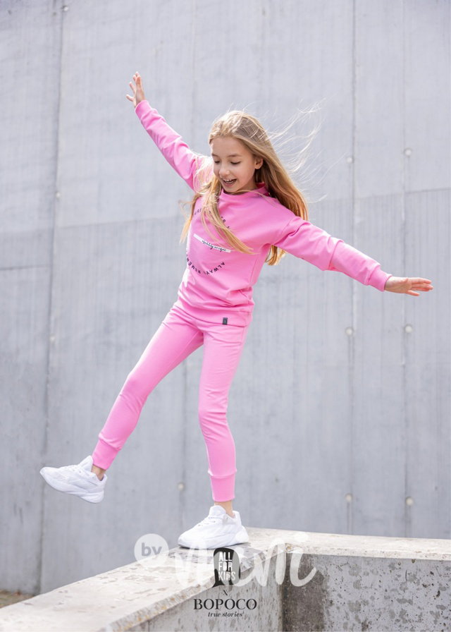 Mini me mikina růžová