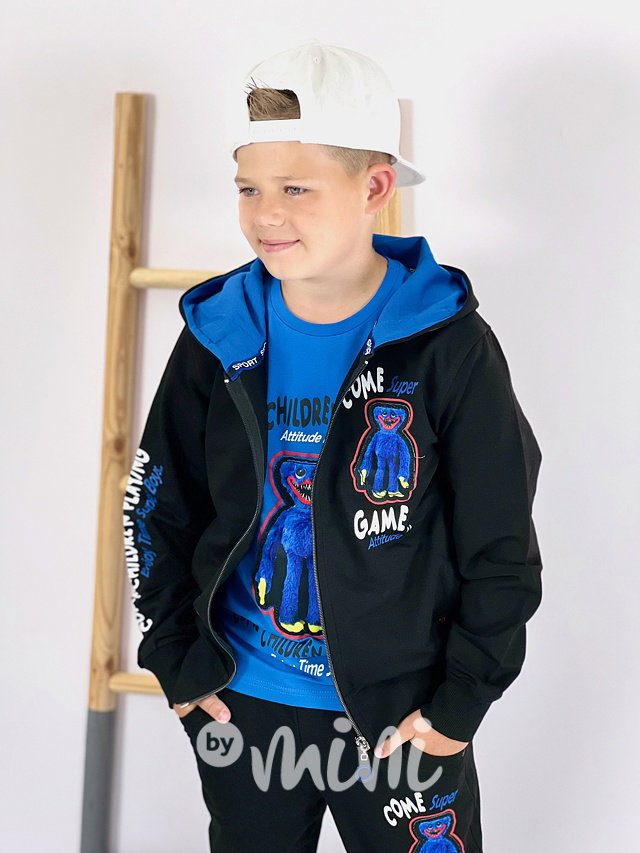 Huggy Wuggy černá mikina s diodou/blikající
