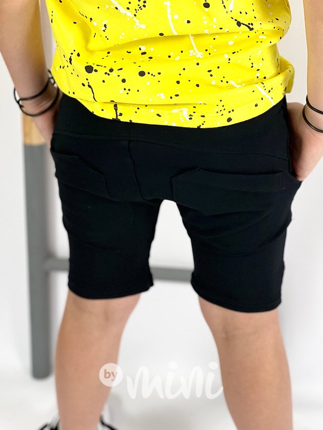 BASIC černé bavlněné kraťasy
