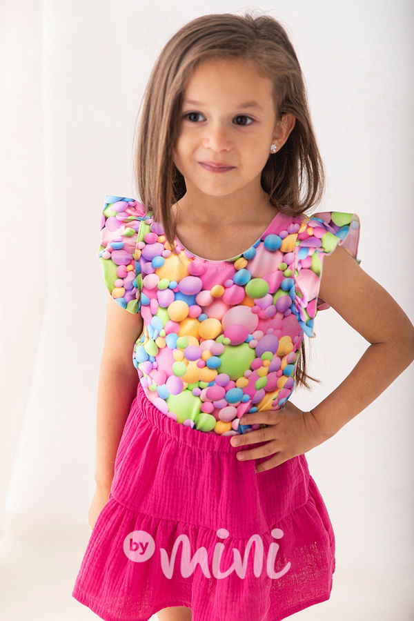 Malinová mušelínová sukně Lily Grey