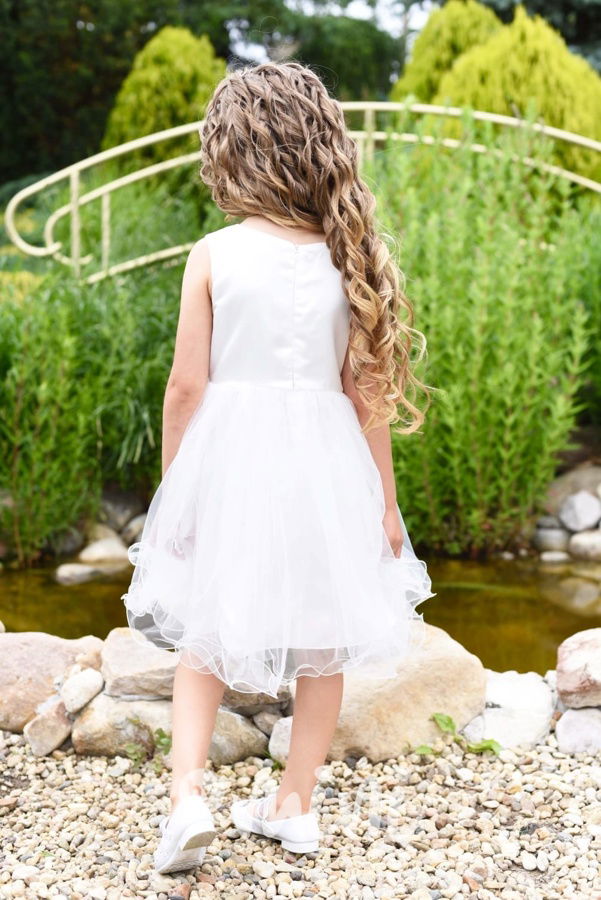 Společenské tylové šaty Fiona white