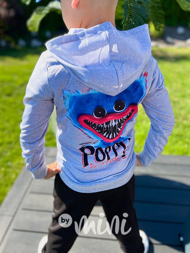 Huggy Wuggy mikina POPPY šedá