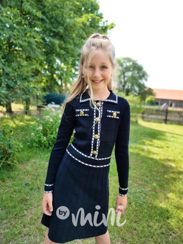 Svetříkové šaty Coco černé