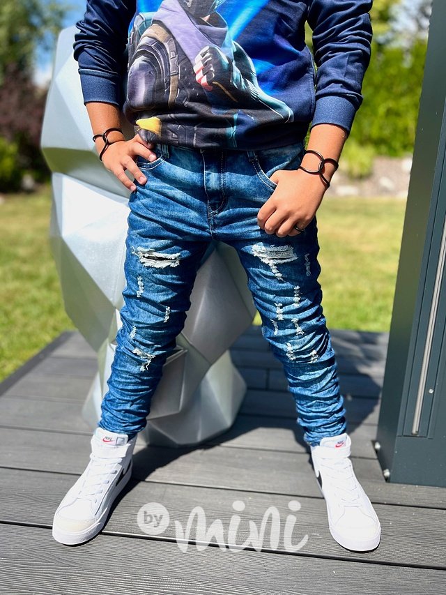Ripped jeans s mačkaným efektem Lionel