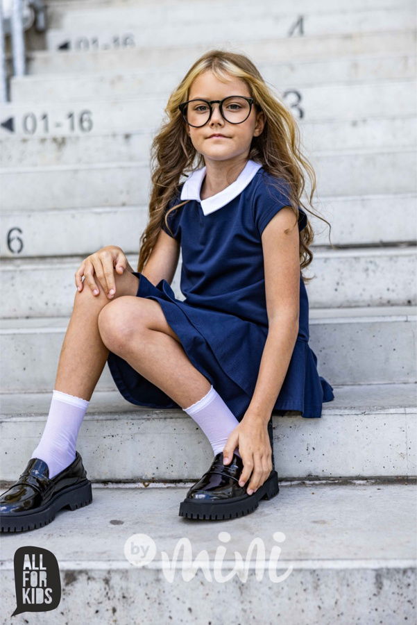 AFK school šaty modré