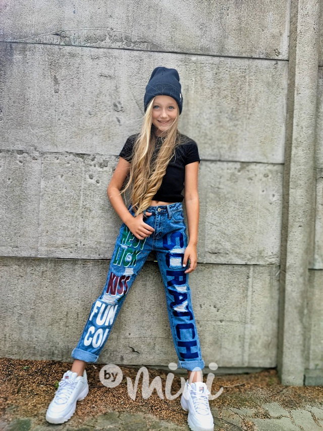 Exclusiv fashion painted jeans