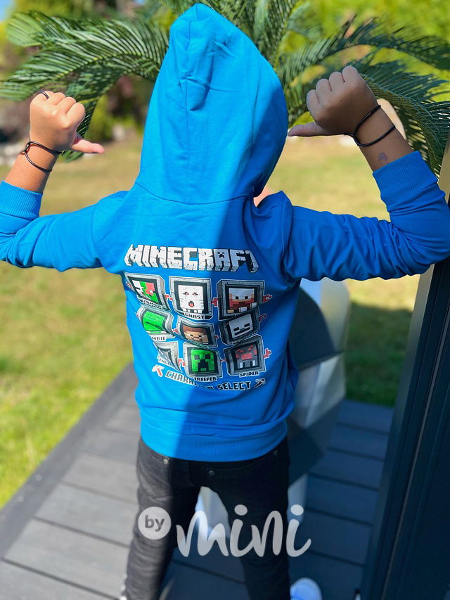 Minecraft mikina modrá