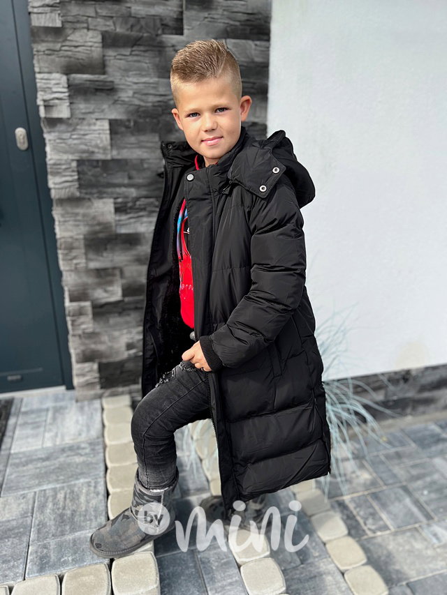 Zimní dlouhý kabát black