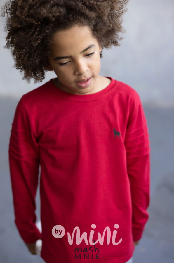 Mash Mnie longsleeve biker triko red