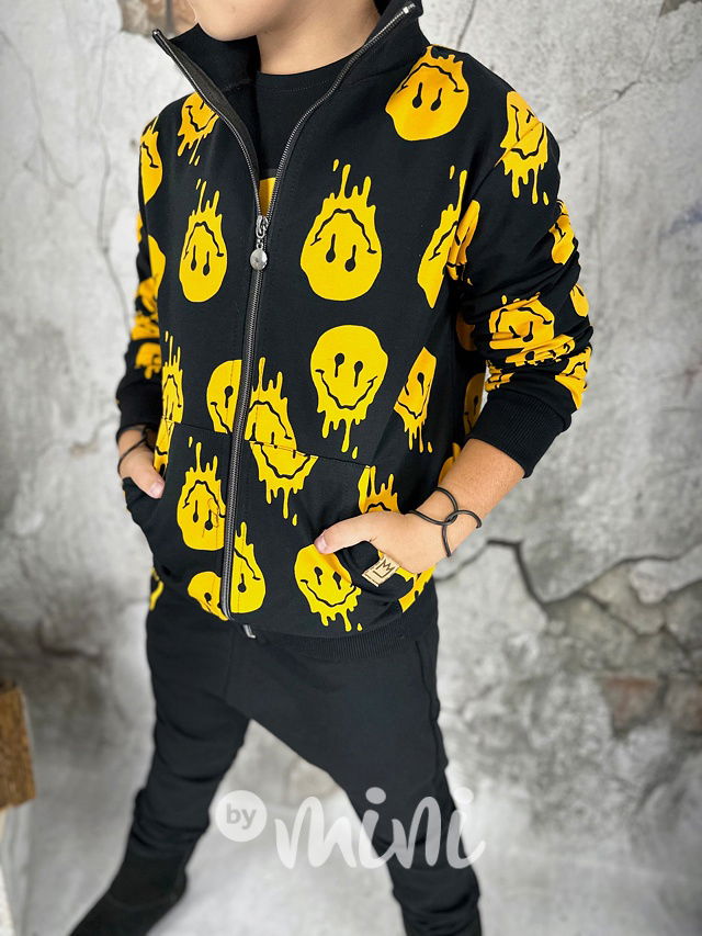 Černá bomber mikina SMILEY
