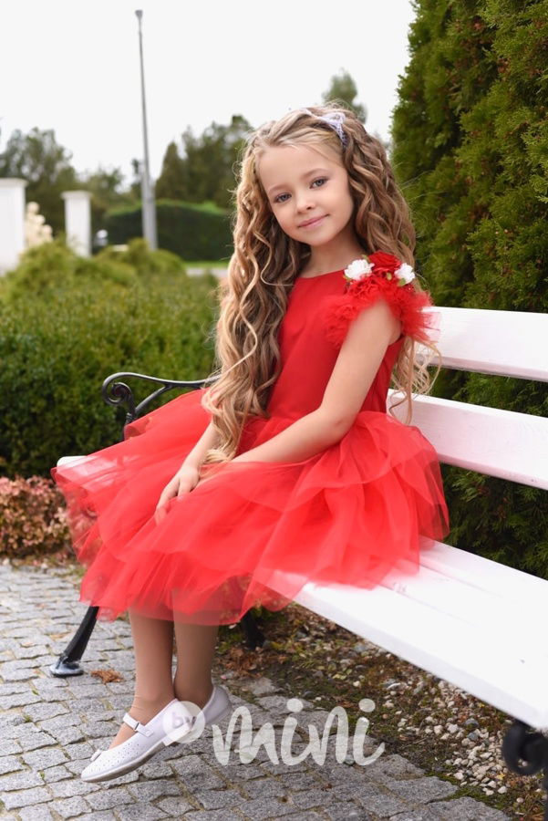 Luxusní šaty Roses červené