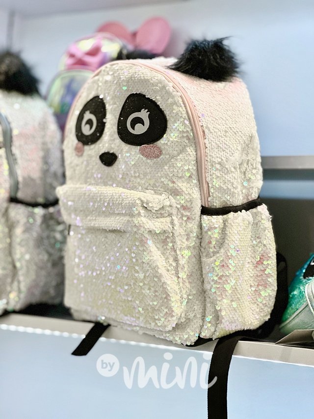 Panda batoh s překlápěcími flitry