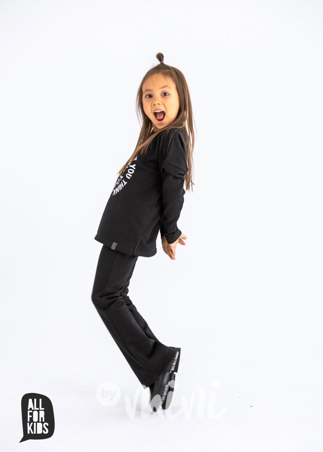 All for kids flower zateplená mikina black