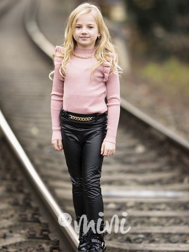 Premium svetr se zdobením pudr růžový