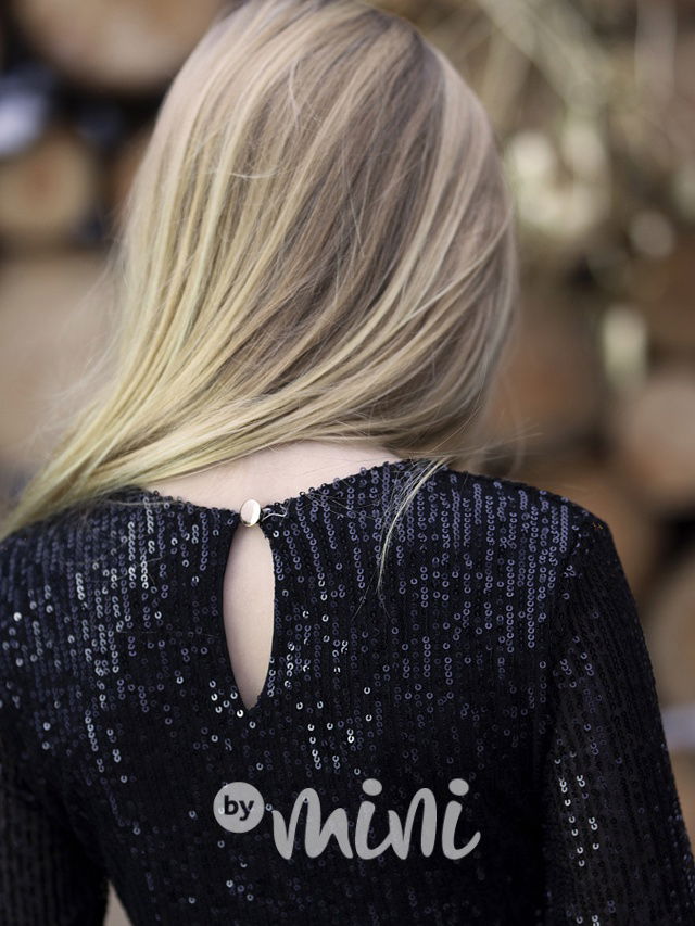 Slavnostní tylové šaty s flitry černé