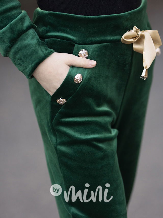 Velurová soft souprava smaragd