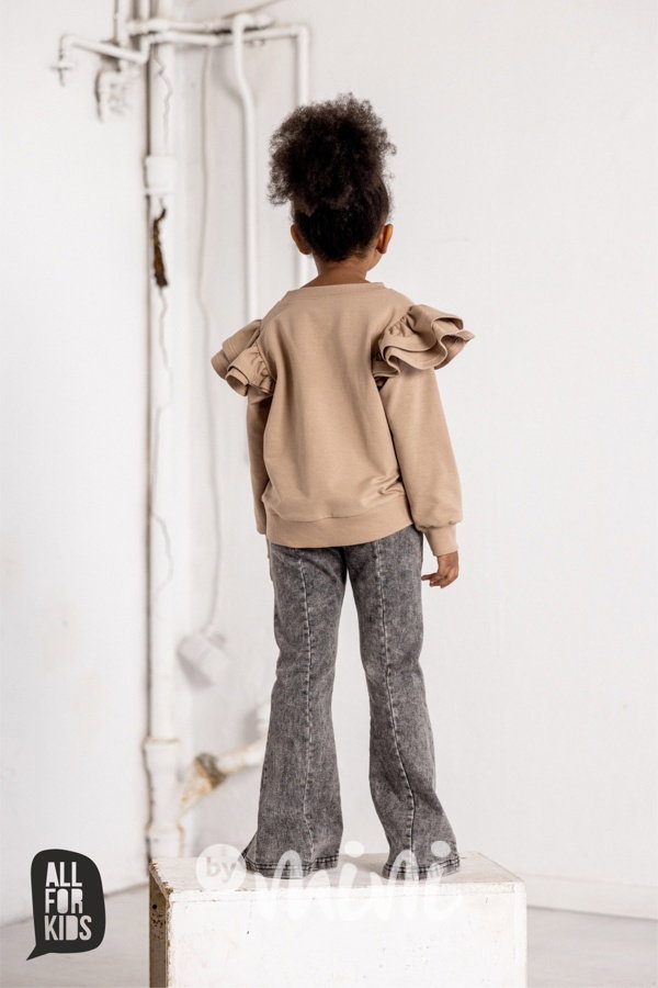 AFK frill mikina beige