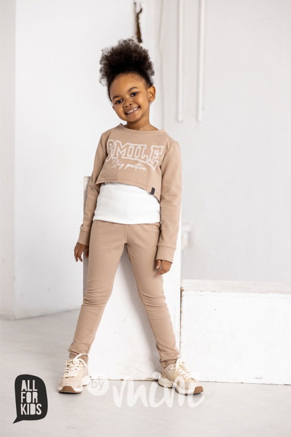 AFK tepláky s potiskem beige