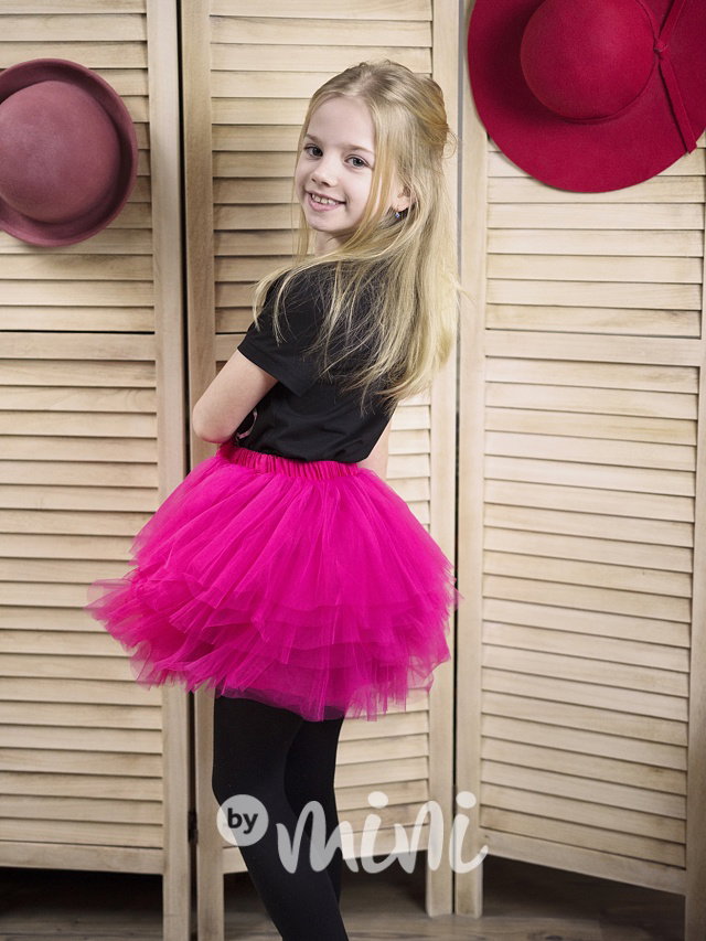 Malinová maxi tutu sukně