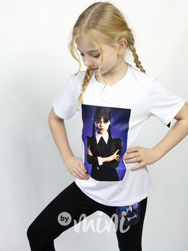 Triko WEDNESDAY dress white/lila