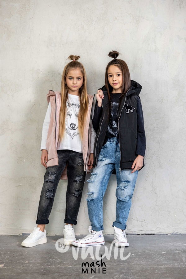 Mash Mnie ripped jeans dark