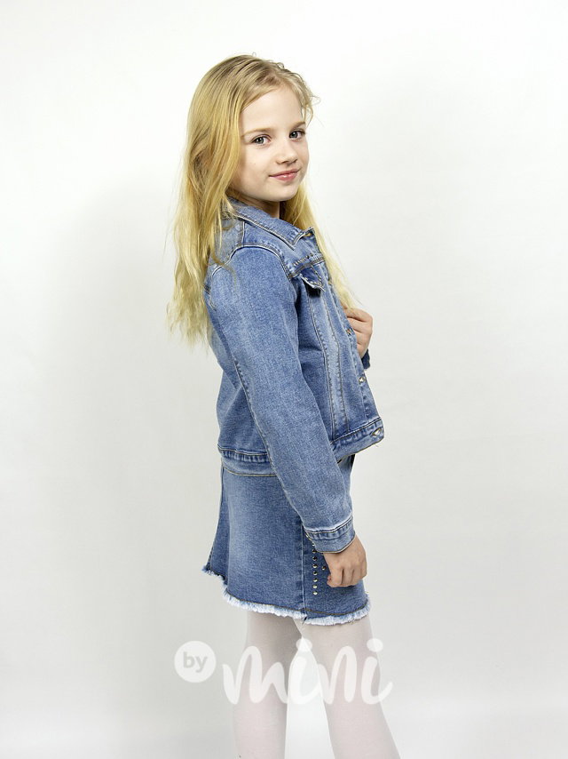 3-dílný jeans komplet LOVE white