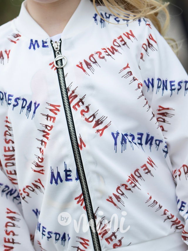 Wednesday mikina bílá