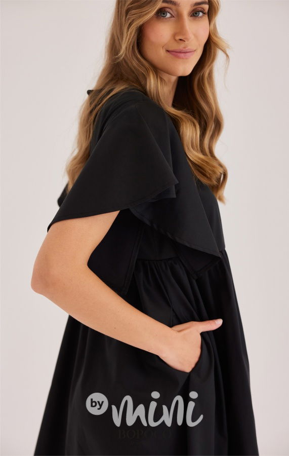 Frill šaty Mini me černé