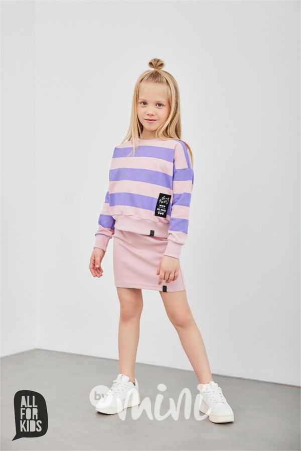 AFK pruhovaná mikina pink/lila