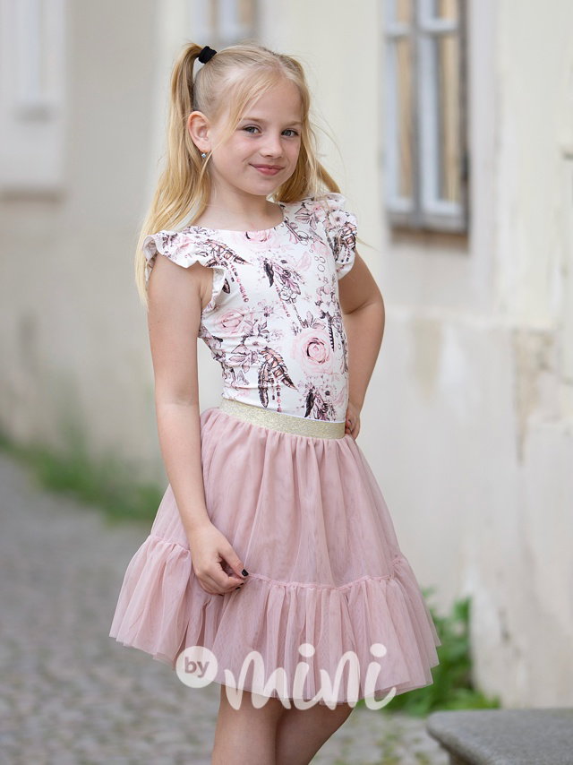 Gold pudder maxi tutu sukně Lily Grey