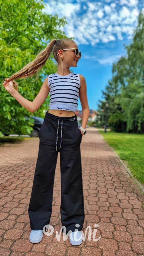 Fashion volné kalhoty černé