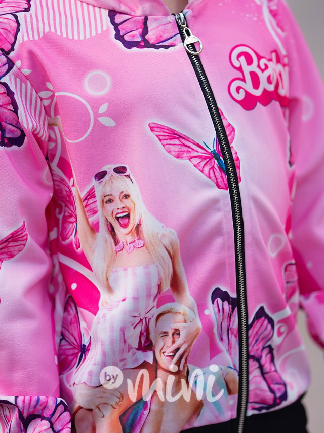 Barbie & Ken hoodie mikina pink