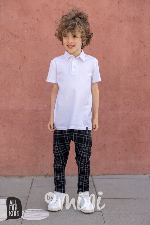 Bavlněné kalhoty karo black