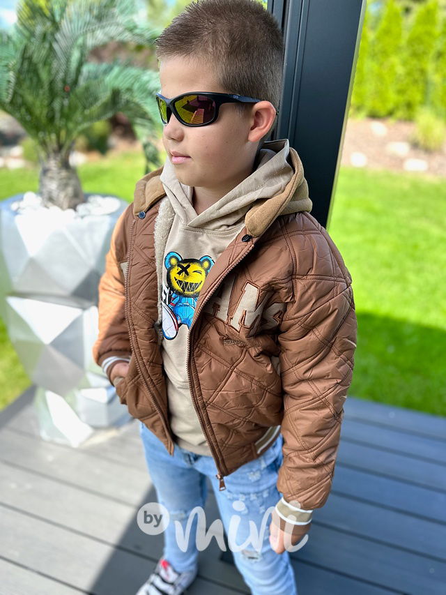 DREAM prošívaná teplá bomber bunda beige