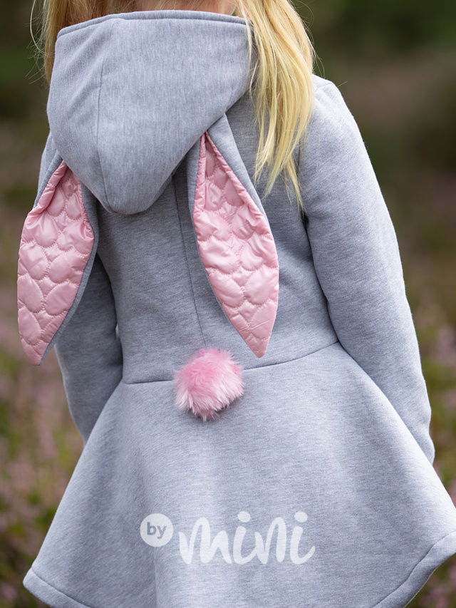 Bunny vyteplený mikčokabátek grey