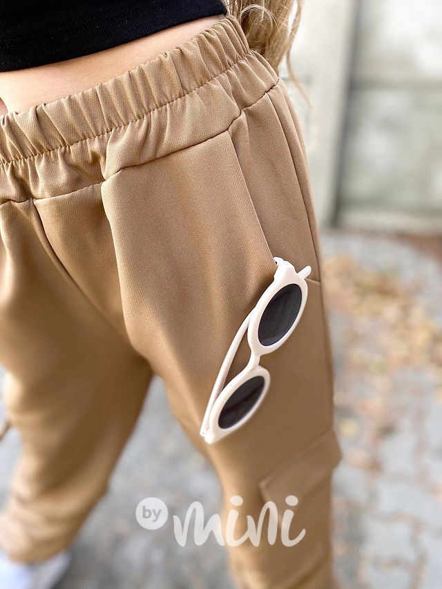 Kapsáčové kalhoty beige