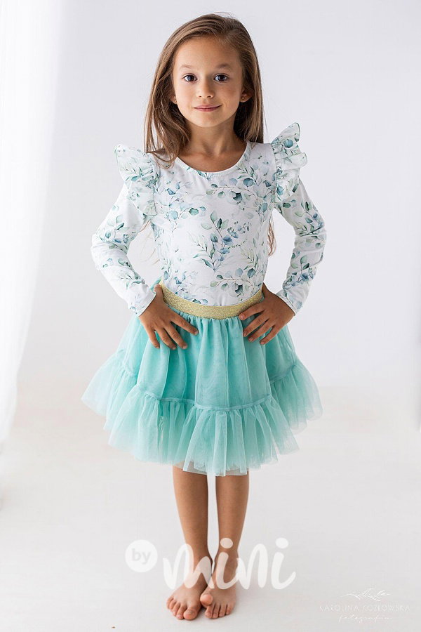 Sweet mint maxi tutu sukně Lily Grey
