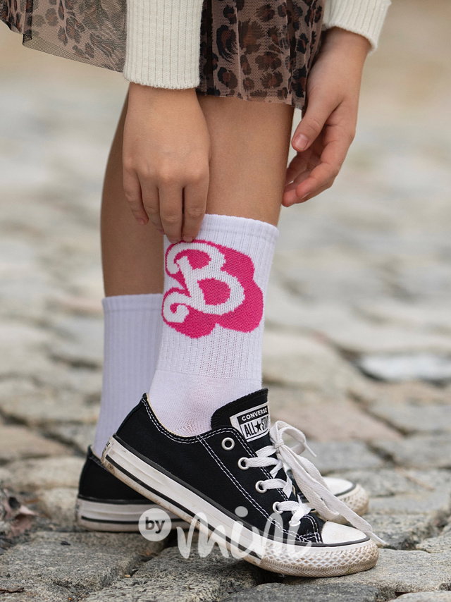 Barbie ponožky bílé